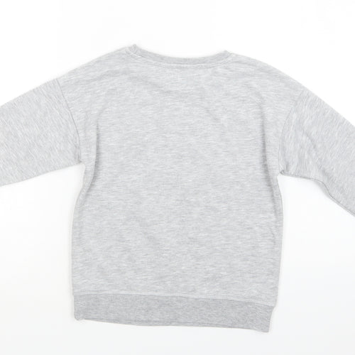 Primark Girls Grey  Cotton Pullover Sweatshirt Size 8-9 Years