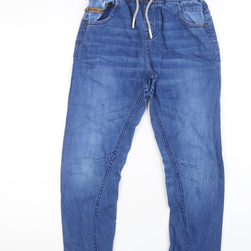 NEXT Boys Blue  Cotton Straight Jeans Size 9 Months  Regular Drawstring