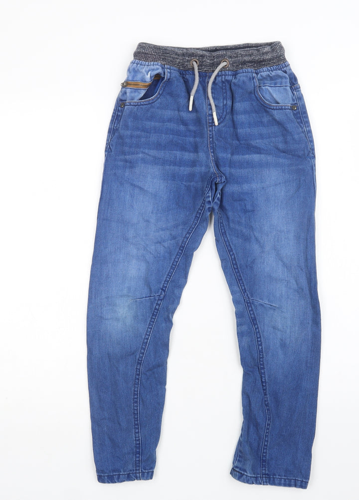 NEXT Boys Blue  Cotton Straight Jeans Size 9 Months  Regular Drawstring