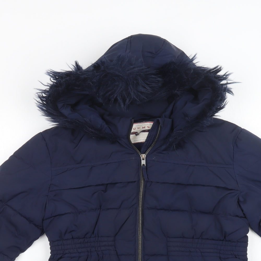 Nutmeg Girls Blue   Puffer Jacket Jacket Size 12-13 Years  Zip