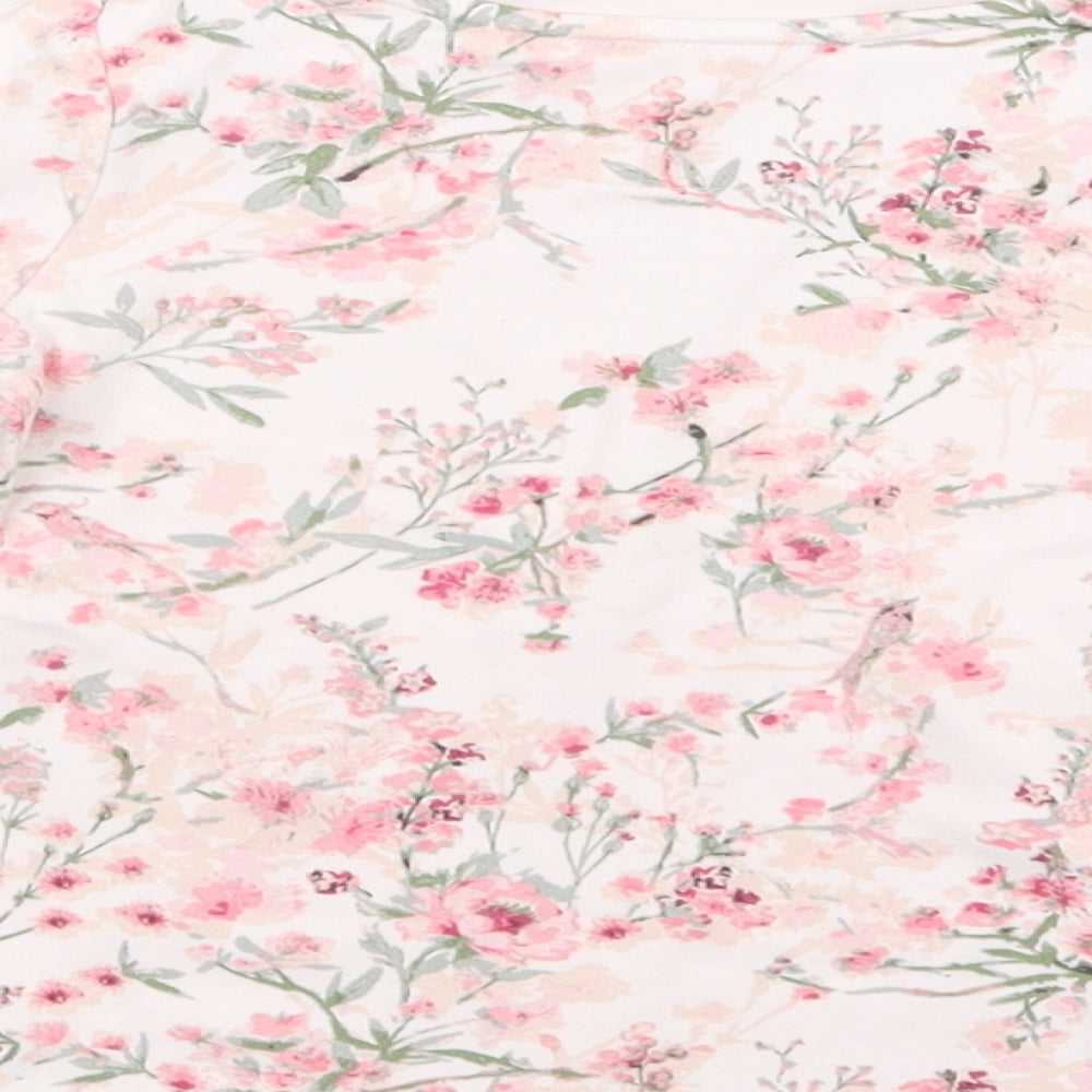 NEXT Girls Pink Floral Cotton Top Pyjama Top Size 4 Years