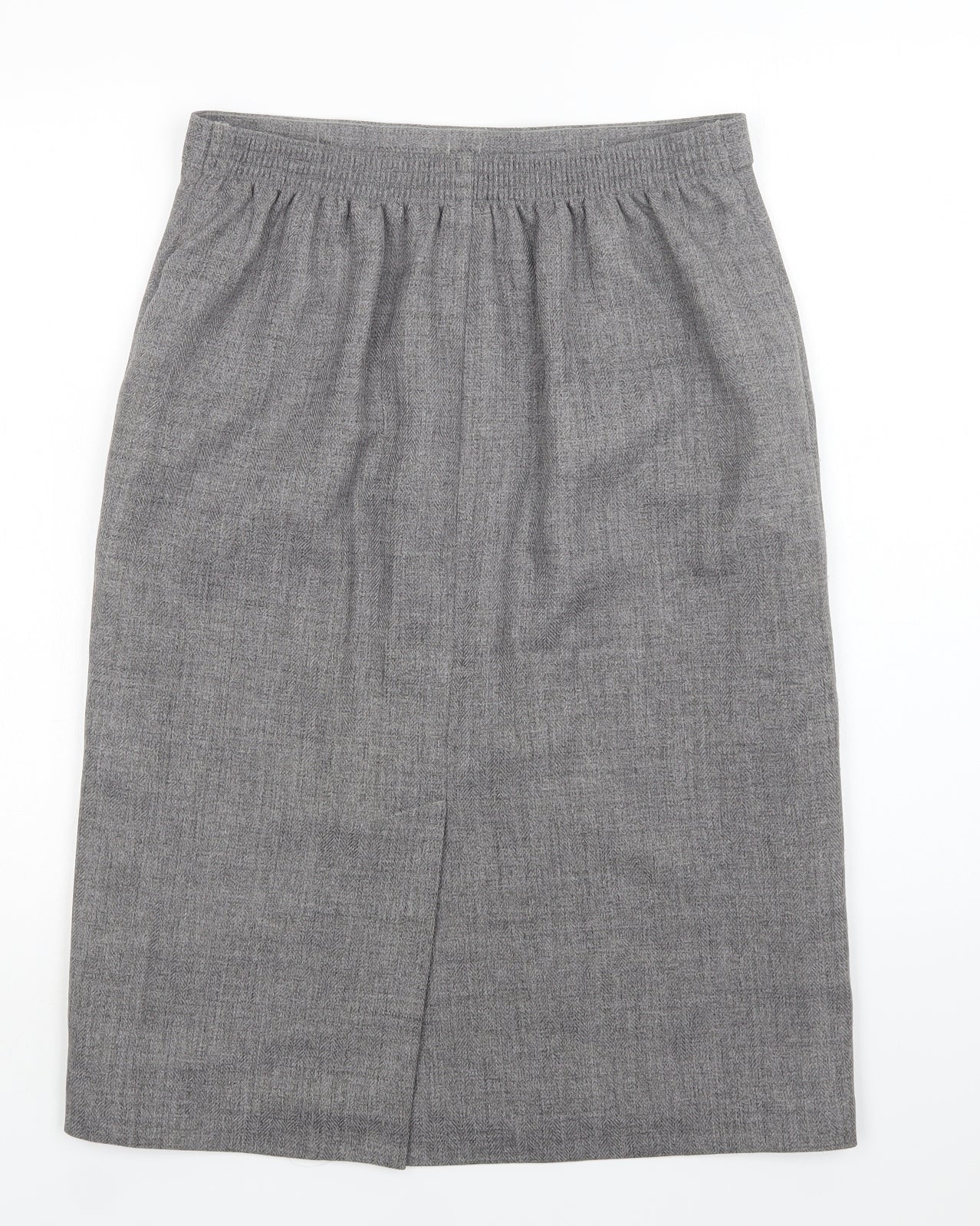 M&S Womens Grey  Polyester Straight & Pencil Skirt Size 12