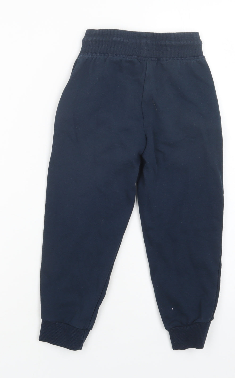 Primark Girls Blue  Cotton Jogger Trousers Size 5-6 Years  Regular Drawstring