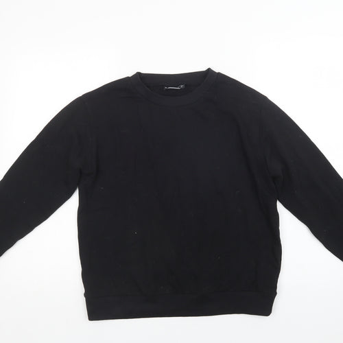 ASOS Womens Black  Cotton Pullover Sweatshirt Size 8
