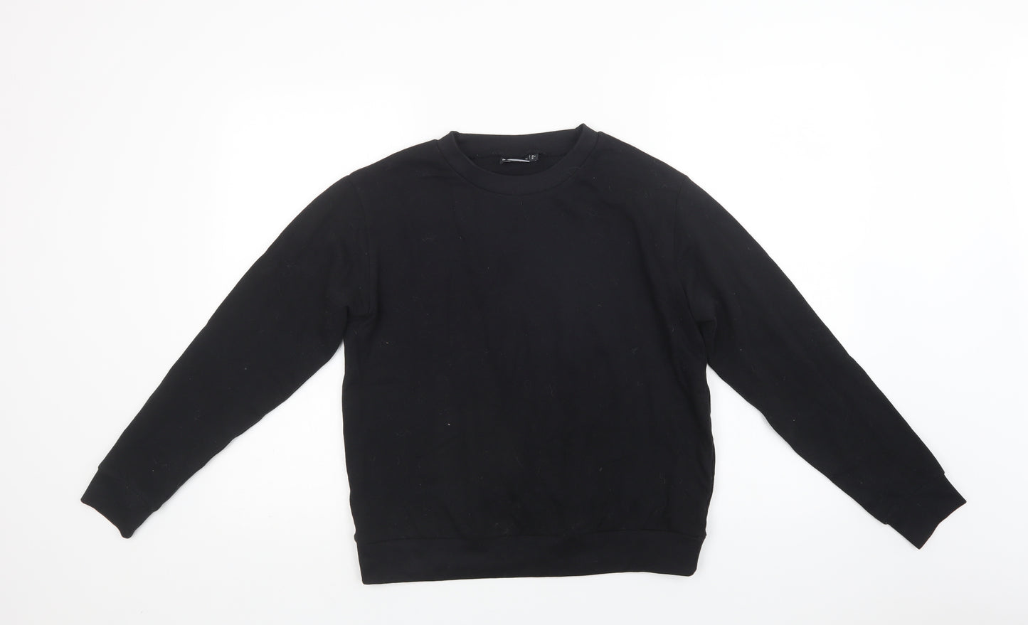 ASOS Womens Black  Cotton Pullover Sweatshirt Size 8