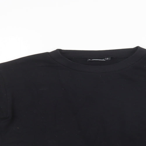 ASOS Womens Black  Cotton Pullover Sweatshirt Size 8