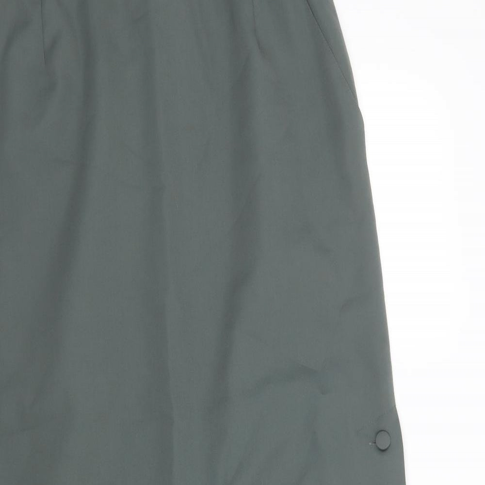 Trevira Womens Green  Polyester Maxi Skirt Size 14   Zip