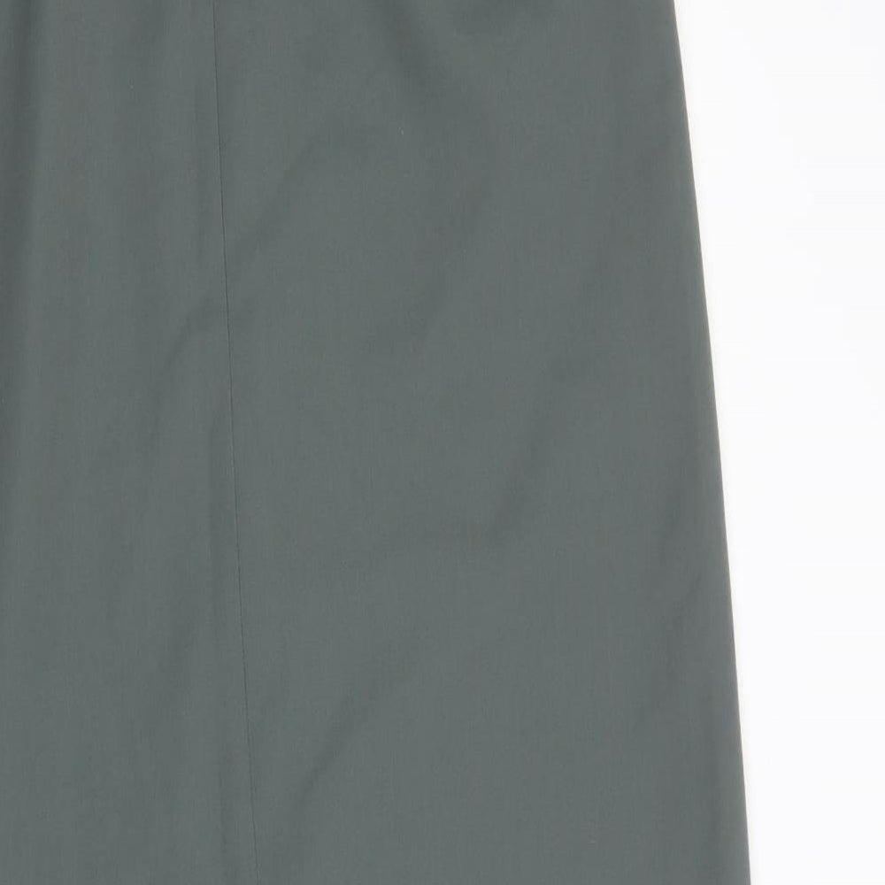 Trevira Womens Green  Polyester Maxi Skirt Size 14   Zip