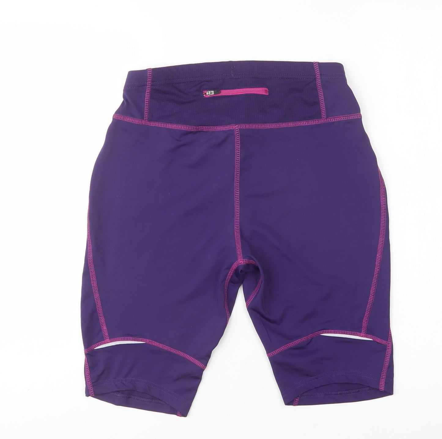 Crane  Womens Purple  Polyester Compression Shorts Size 14 L10 in Regular Drawstring
