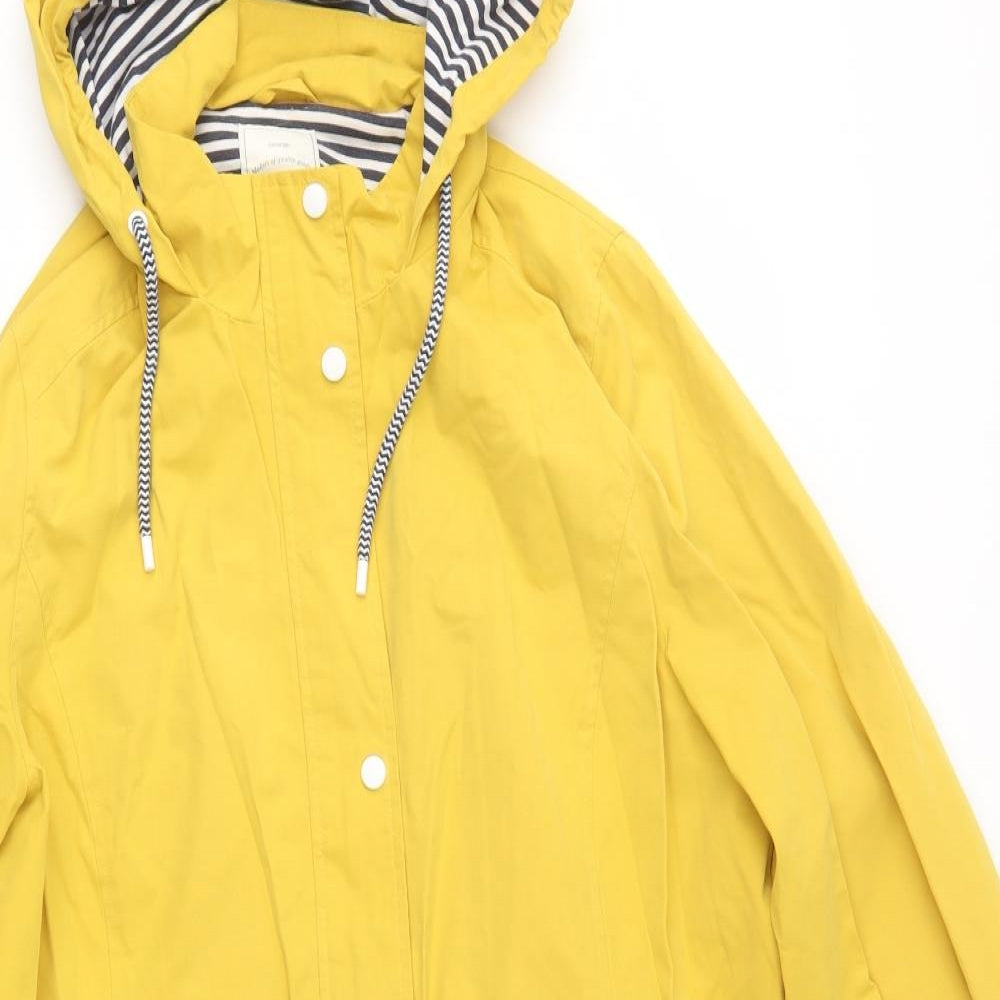 George Womens Yellow   Rain Coat Coat Size 18  Zip
