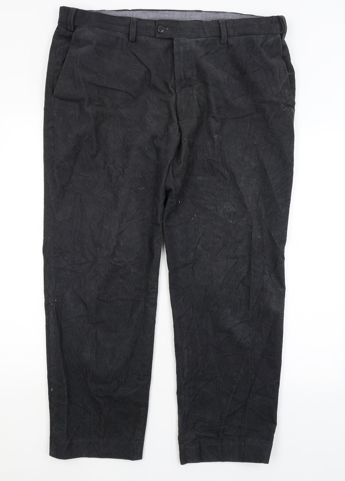 M&S Mens Blue  Cotton Trousers  Size 40 in L29 in Regular