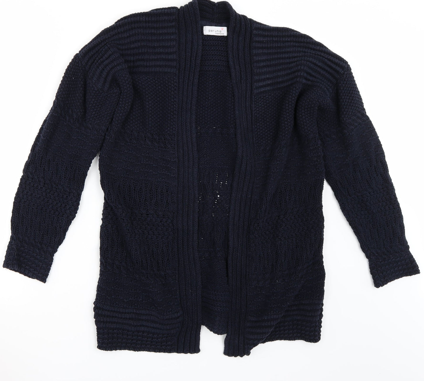 Per Una Womens Blue V-Neck  Acrylic Cardigan Jumper Size S
