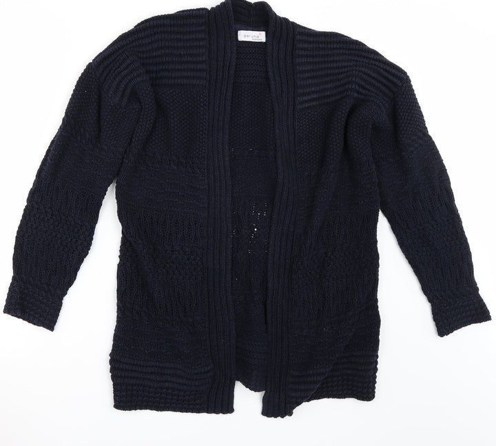 Per Una Womens Blue V-Neck  Acrylic Cardigan Jumper Size S