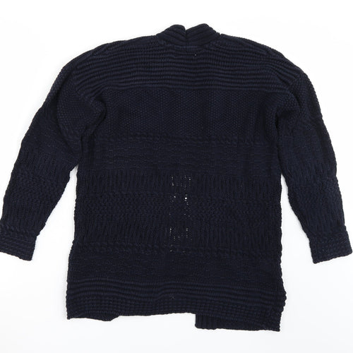 Per Una Womens Blue V-Neck  Acrylic Cardigan Jumper Size S