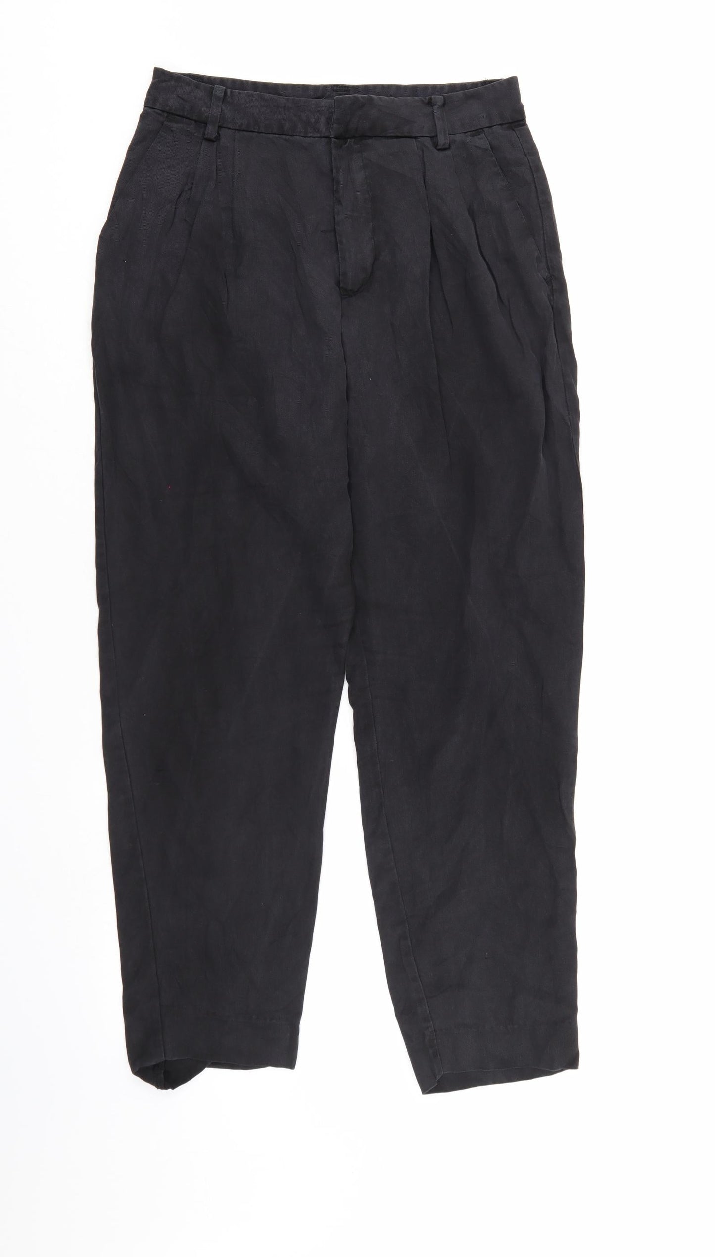 Lindex Womens Black  Polyester Trousers  Size 10 L25 in Regular Zip