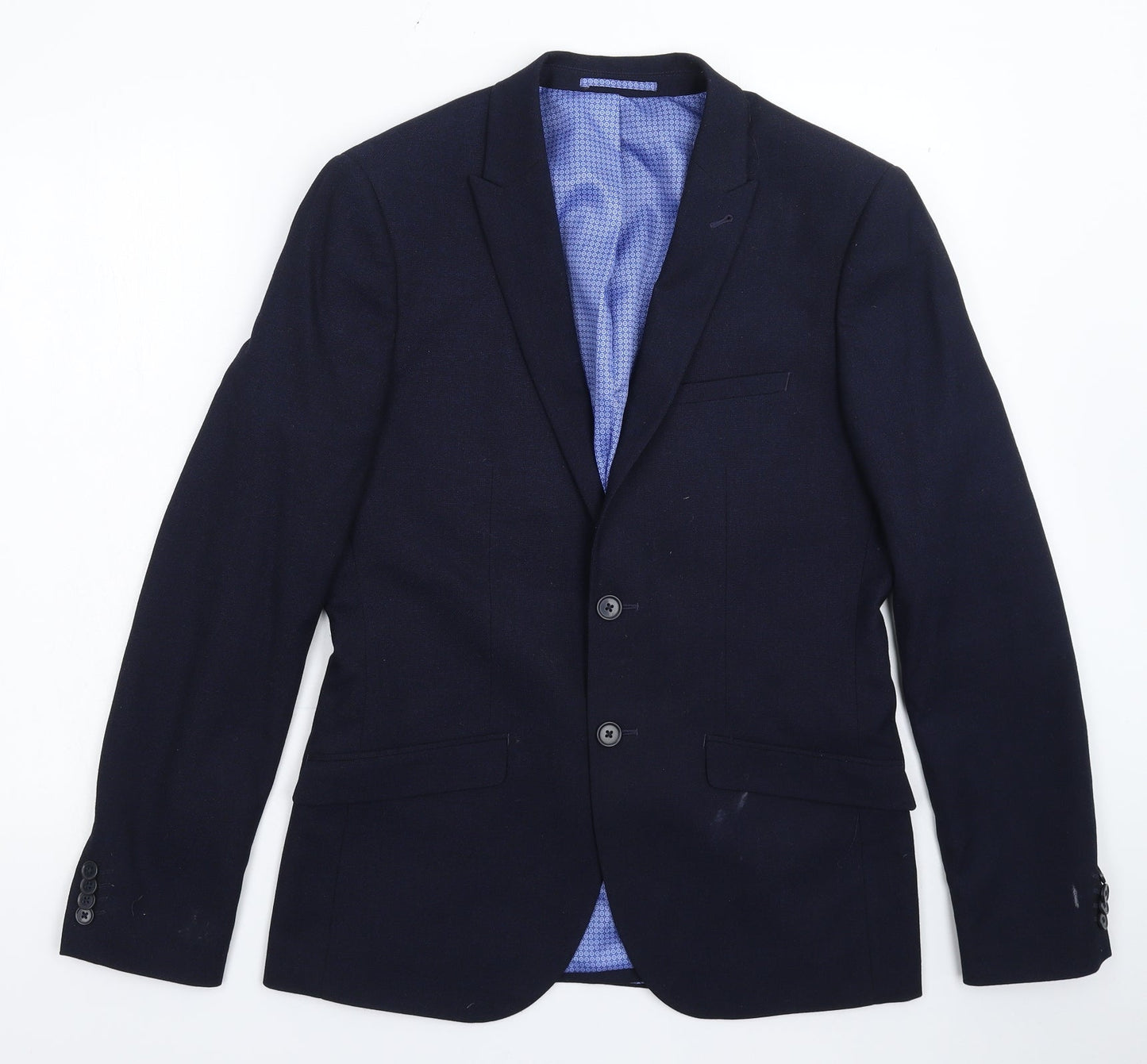 Taylor & Wright Mens Blue  Polyester Jacket Blazer Size 38