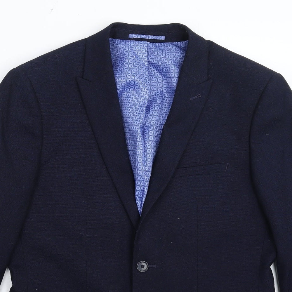 Taylor & Wright Mens Blue  Polyester Jacket Blazer Size 38