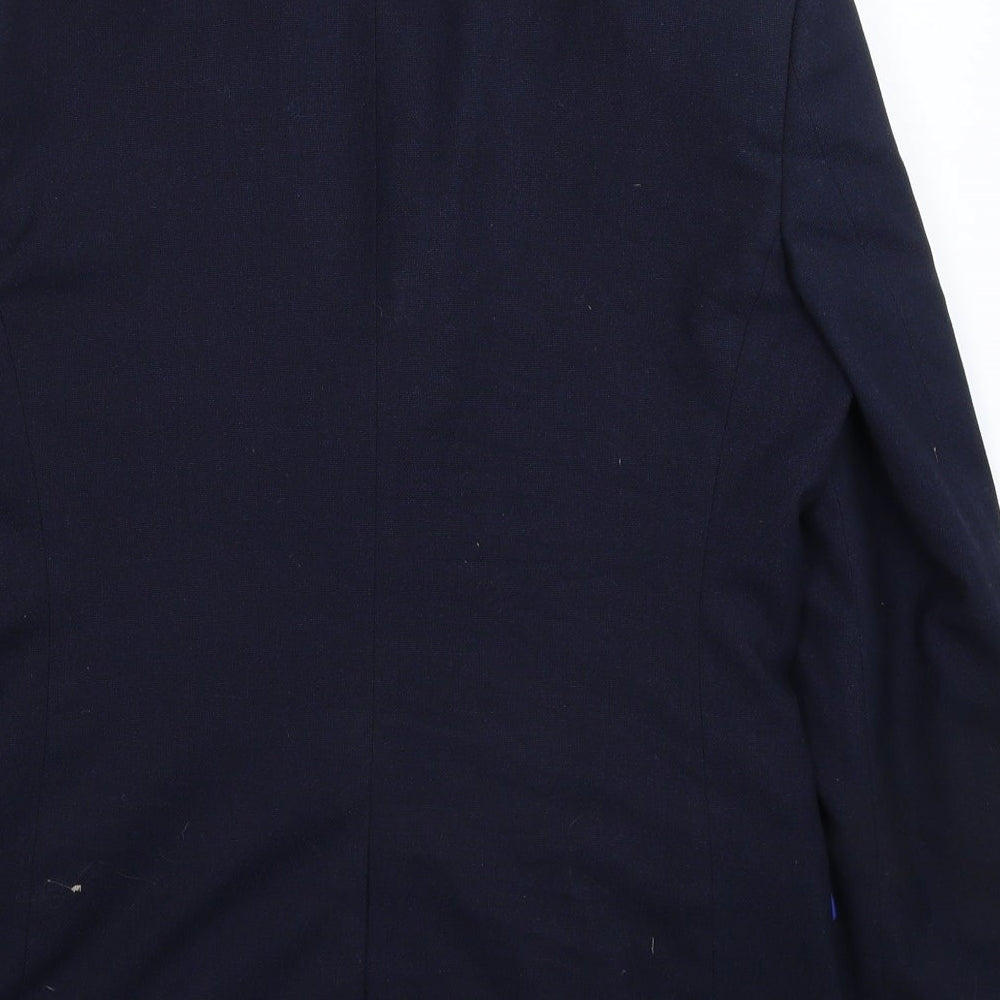 Taylor & Wright Mens Blue  Polyester Jacket Blazer Size 38