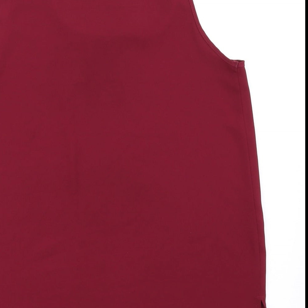 Matalan Womens Purple  Polyester Basic Blouse Size 10 Round Neck