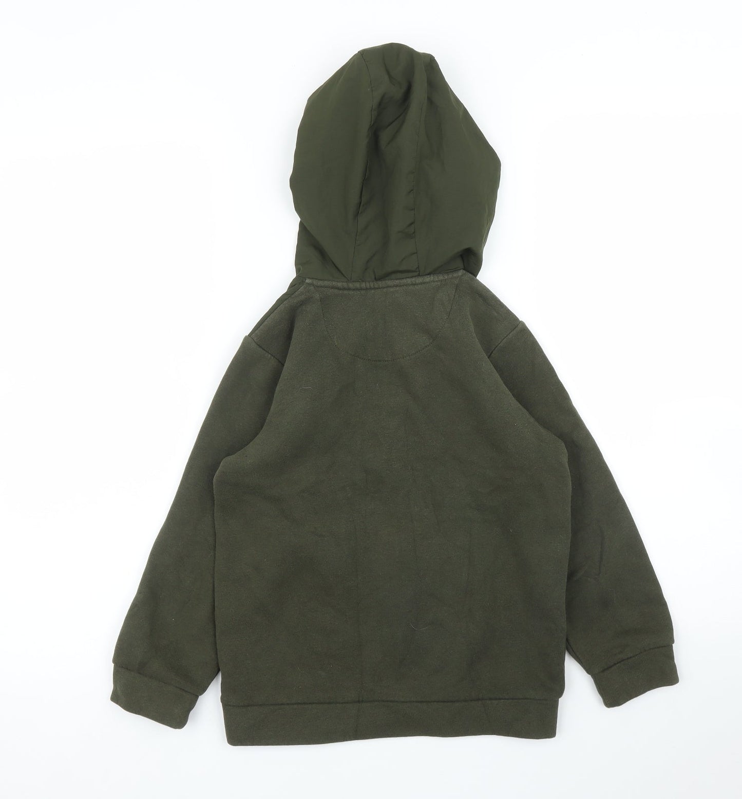 Matalan Boys Green  Polyester Pullover Hoodie Size 7 Years