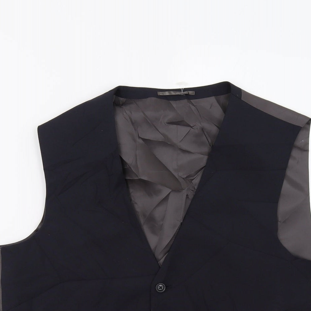 NEXT Mens Blue  Polyester Tuxedo Suit Trousers Size 42