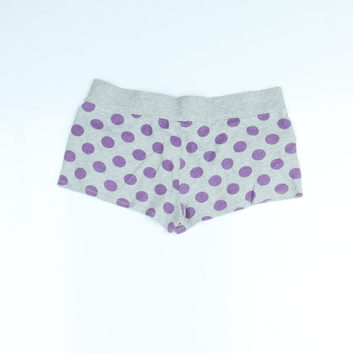 Henry Holland Womens Grey Polka Dot Cotton Cut-Off Shorts Size 12 L3 in Regular