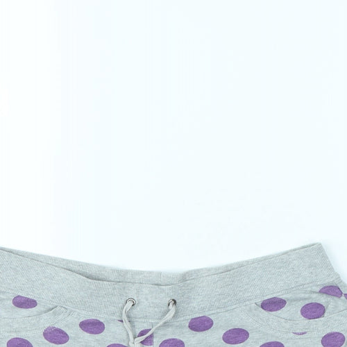 Henry Holland Womens Grey Polka Dot Cotton Cut-Off Shorts Size 12 L3 in Regular