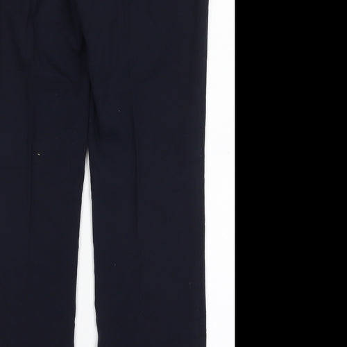 Marks and Spencer Womens Blue  Polyester Trousers  Size 10 L27.5 in Regular Hook & Eye