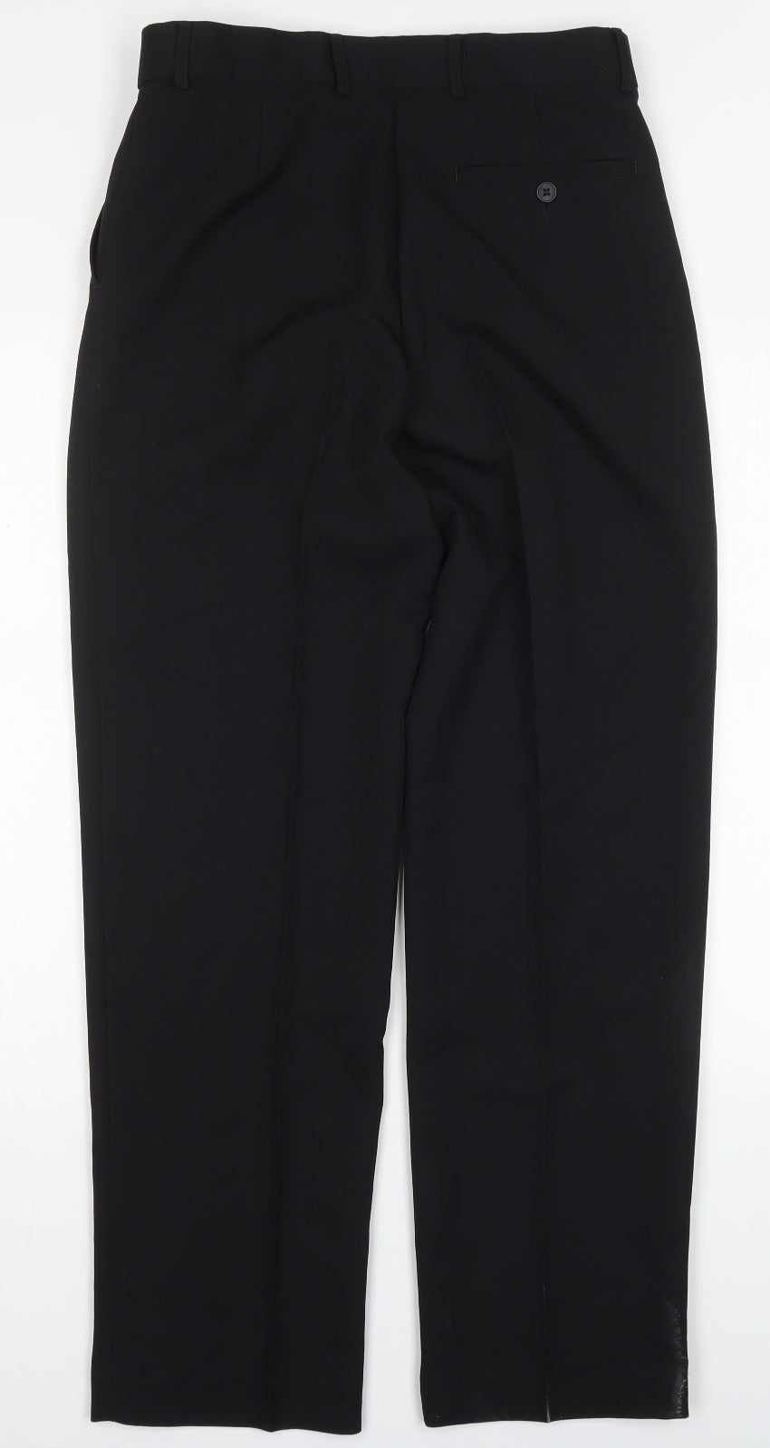 Debenhams Mens Black  Polyester Trousers  Size 30 L31 in Regular Button