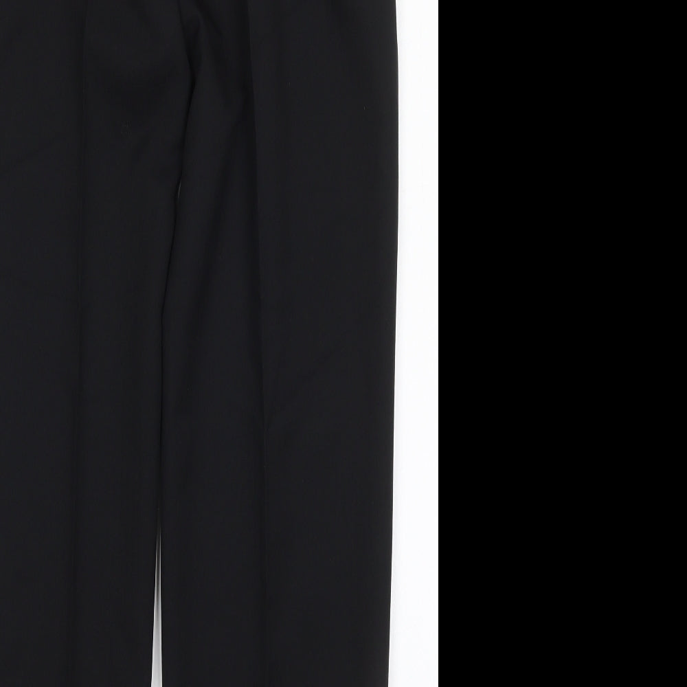 Debenhams Mens Black  Polyester Trousers  Size 30 L31 in Regular Button