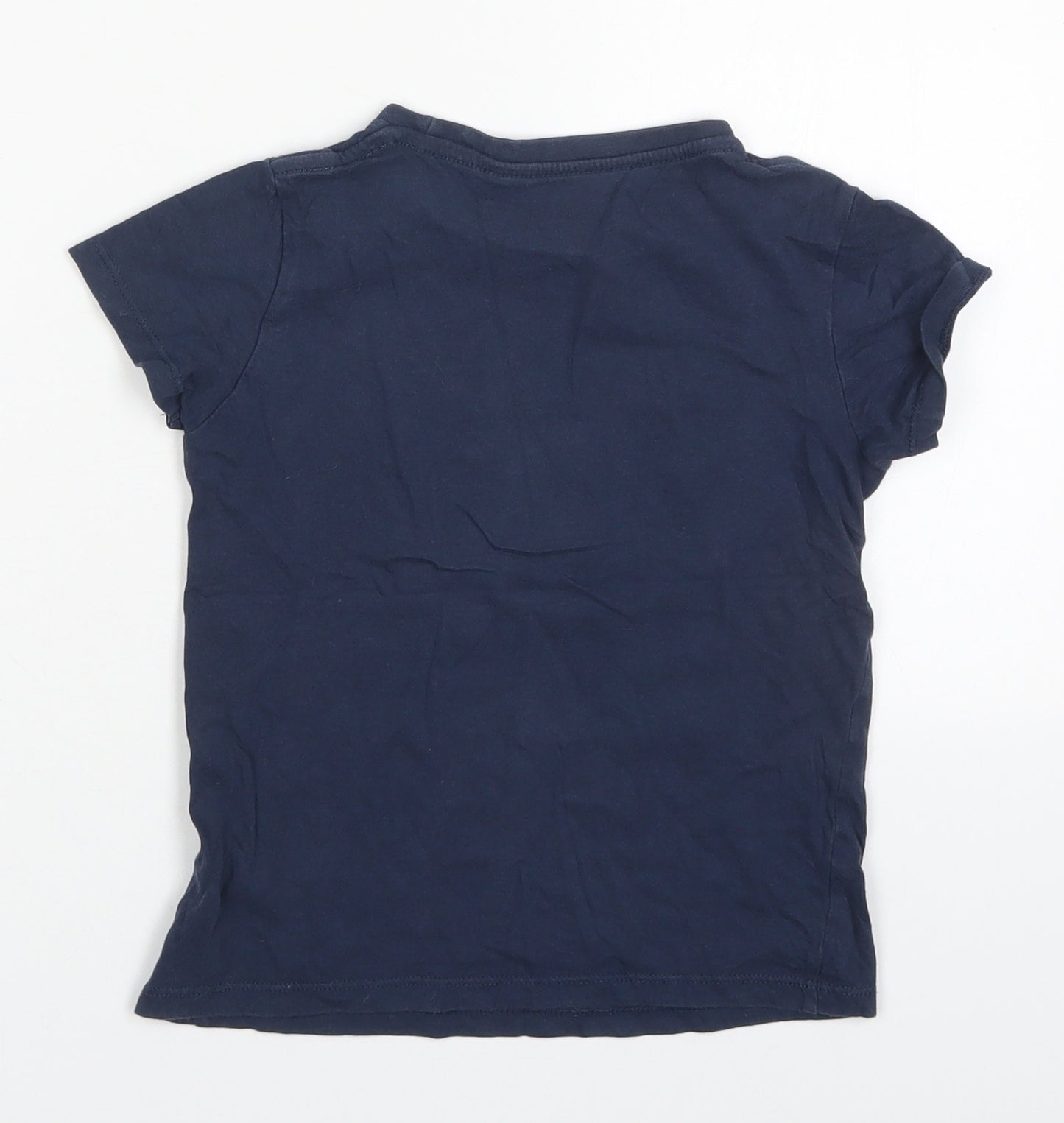 TEX Boys Blue  Cotton Basic T-Shirt Size 5-6 Years Crew Neck Pullover - Beyond Cool