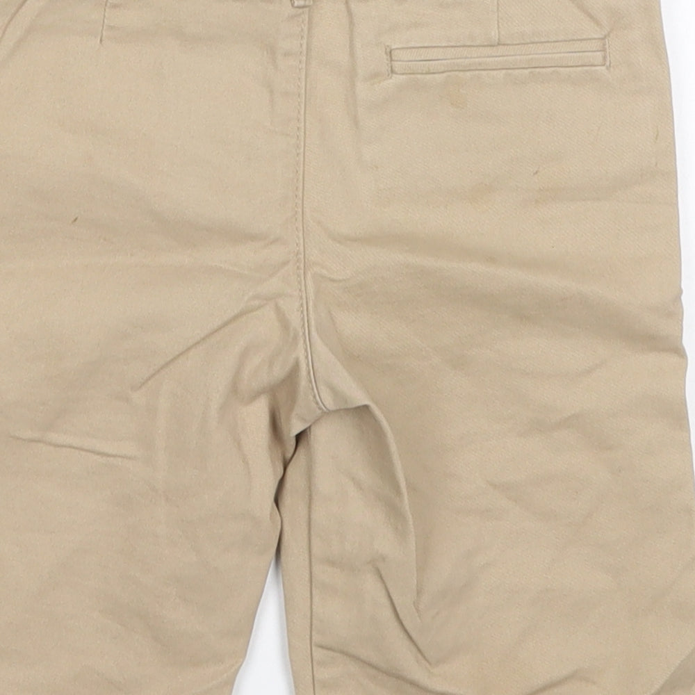 Marks and Spencer Boys Beige  Cotton Bermuda Shorts Size 3-4 Years  Regular
