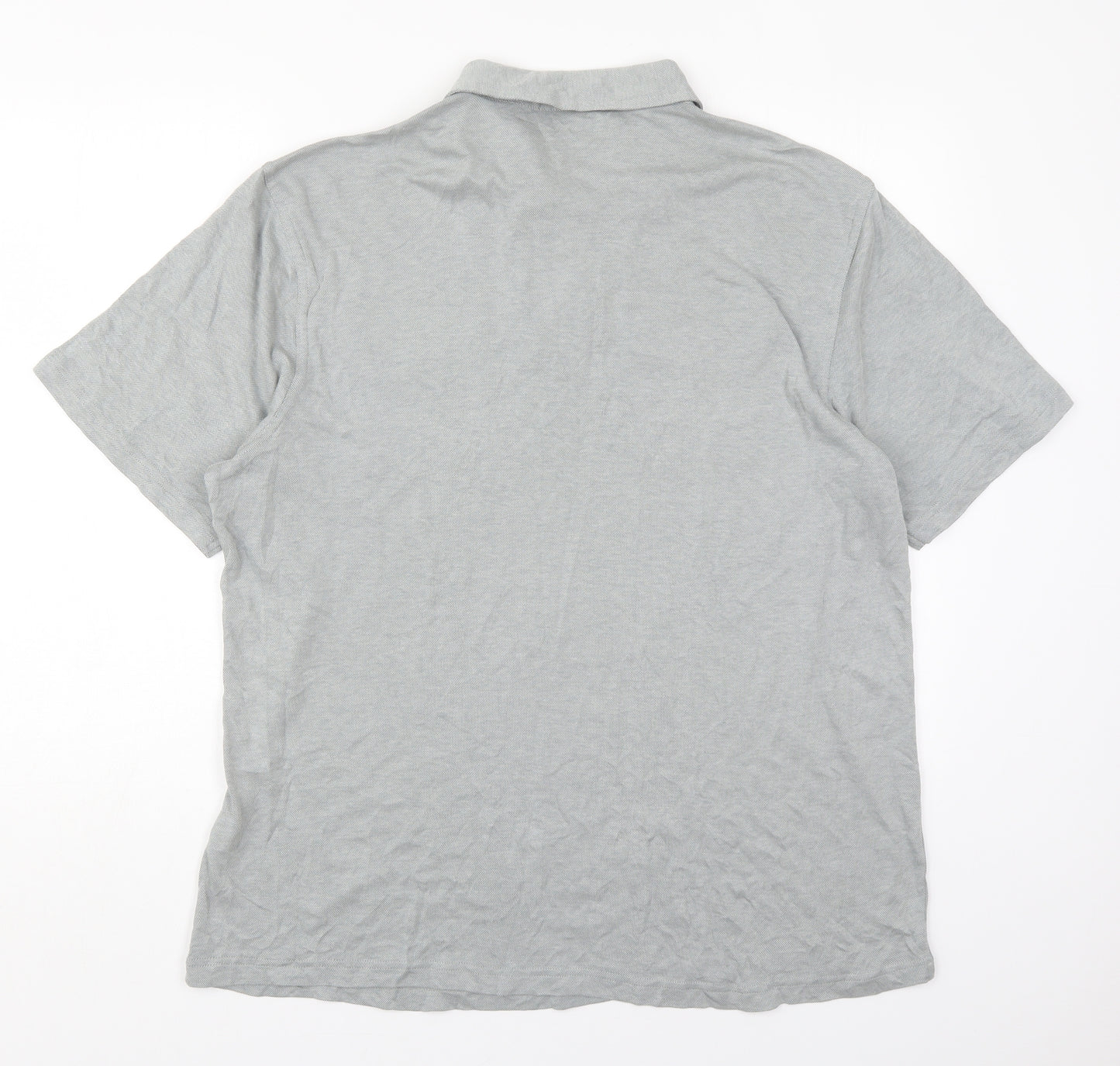 Tom Hagen Mens Grey  Cotton  Polo Size XL Collared Pullover