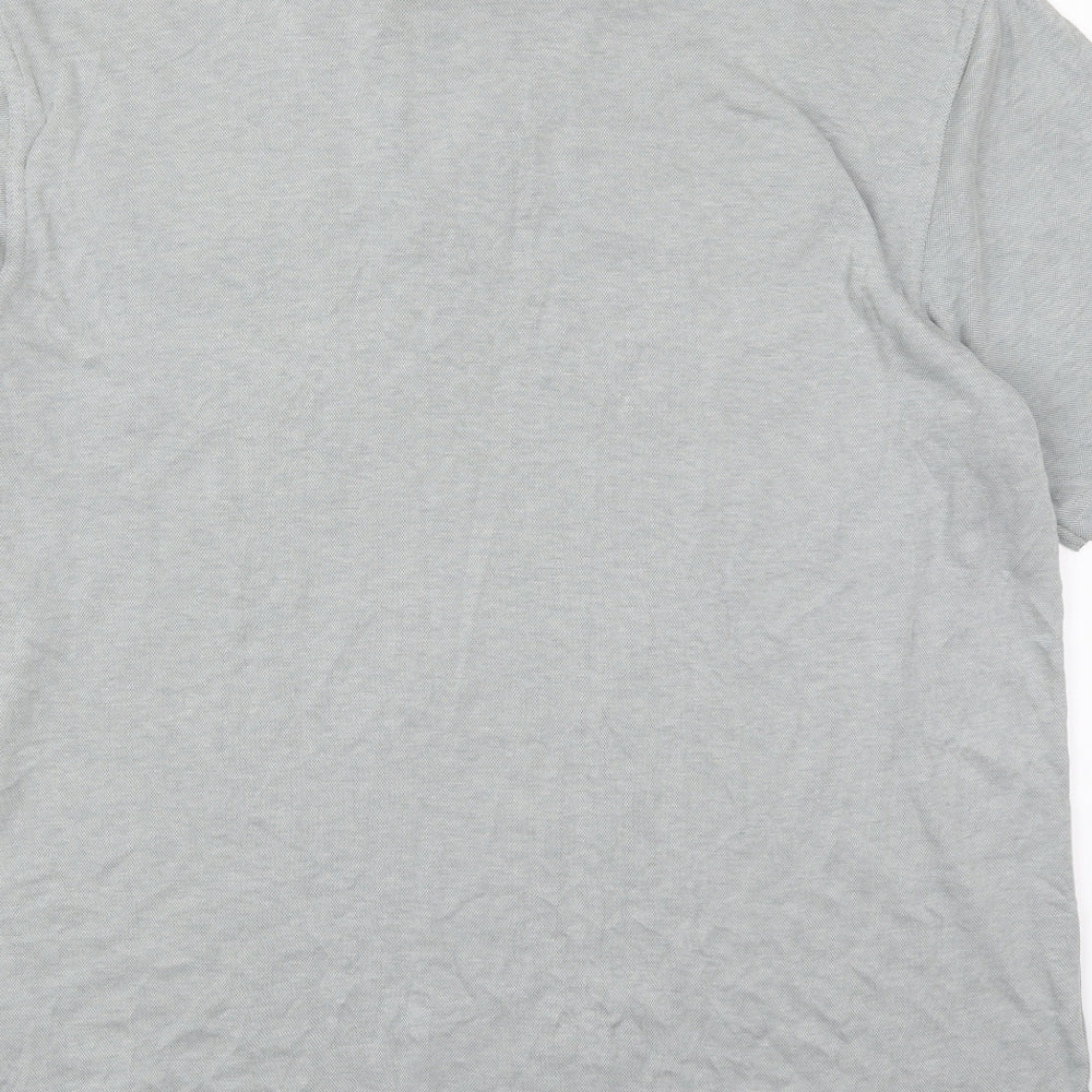 Tom Hagen Mens Grey  Cotton  Polo Size XL Collared Pullover