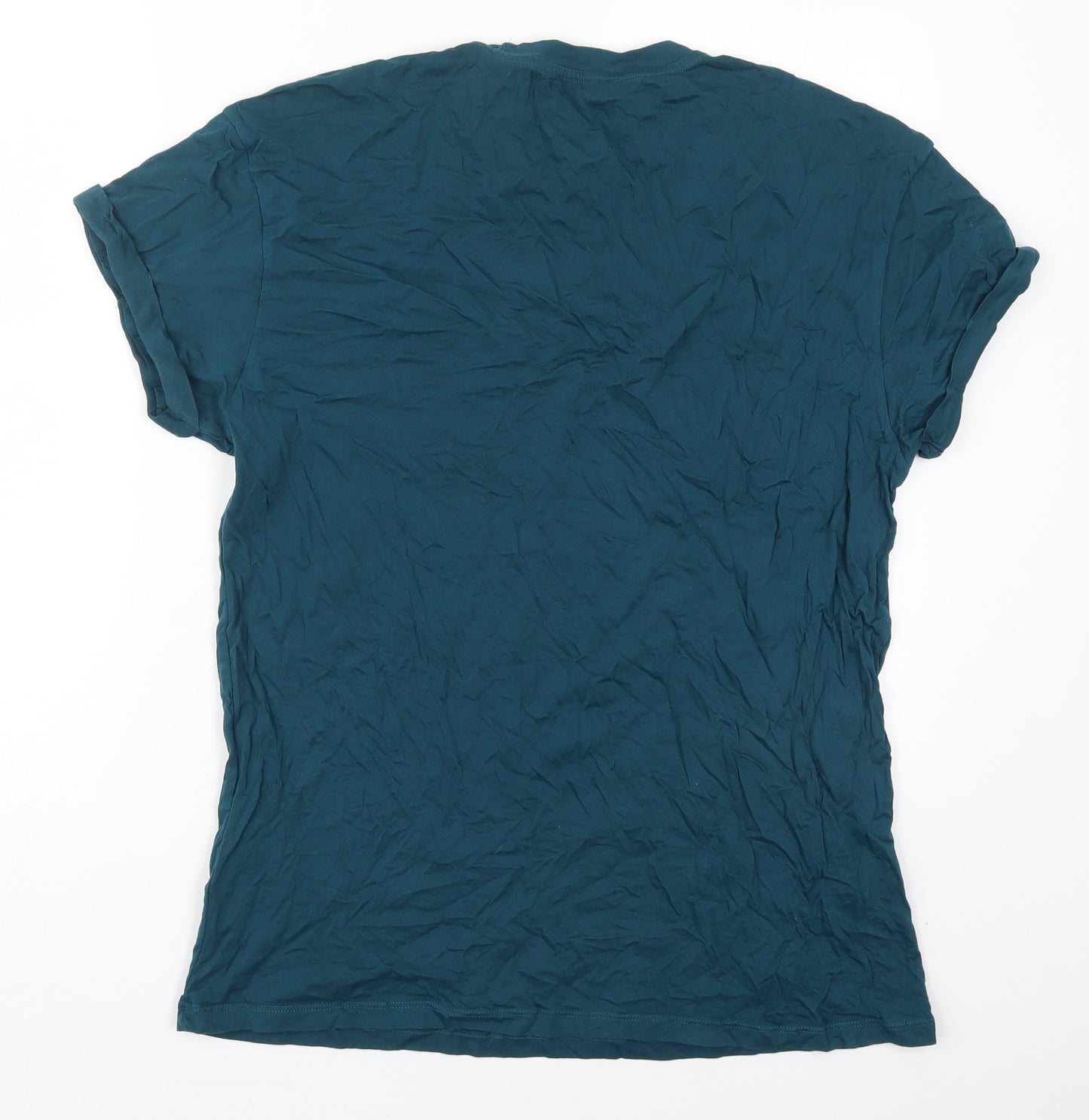 New Look Mens Blue  Cotton  T-Shirt Size L Crew Neck  - Los Angeles California