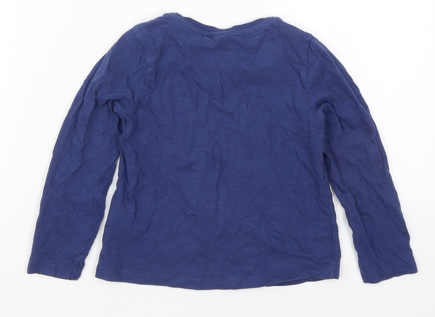 TU Girls Blue  Cotton Basic T-Shirt Size 4-5 Years Crew Neck Pullover - Best Big Sister