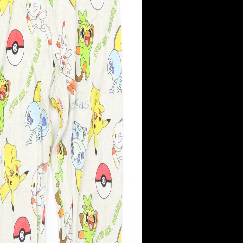 H&M Girls Multicoloured  Cotton Sweatpants Trousers Size 6-7 Years  Regular  - Pokemon Gotta Catch Em All Pyjama Pants