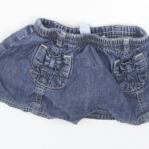 Gap Girls Blue  Cotton Skater Skirt Size 3-6 Months