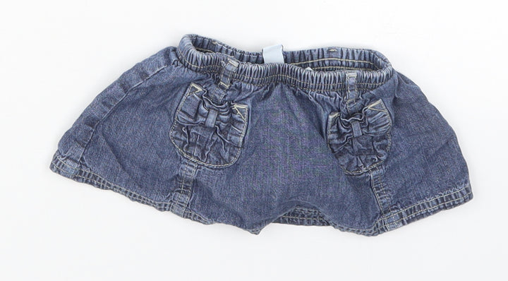 Gap Girls Blue Cotton Skater Skirt Size 3-6 Months
