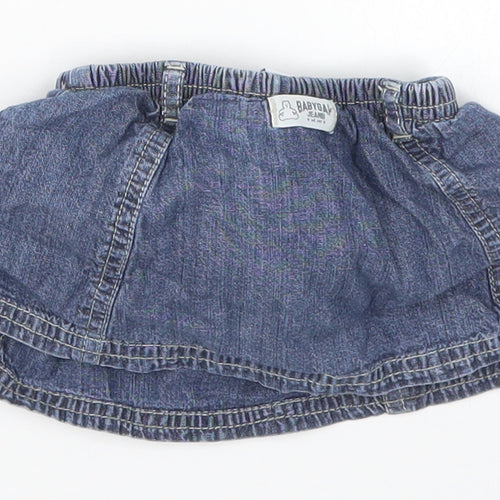 Gap Girls Blue  Cotton Skater Skirt Size 3-6 Months
