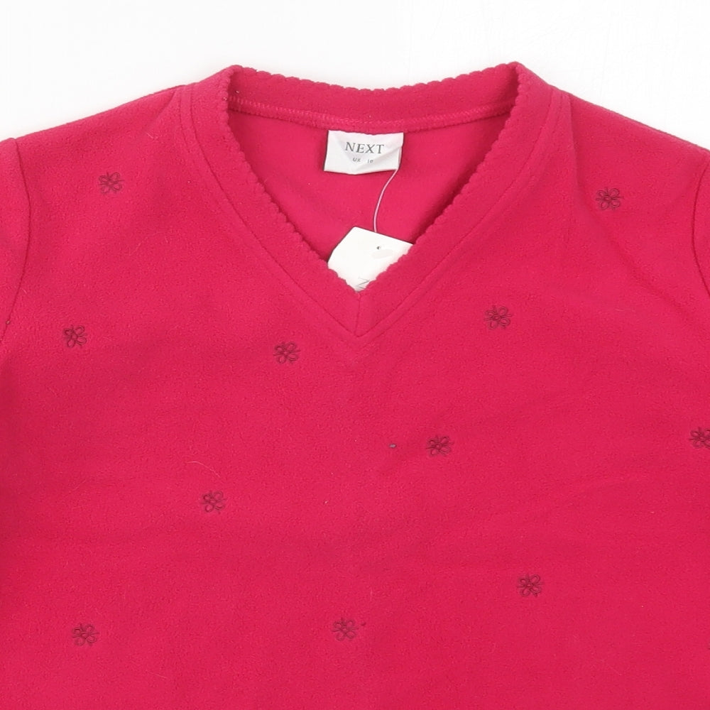 NEXT Womens Pink Floral Polyester Top Pyjama Top Size 10
