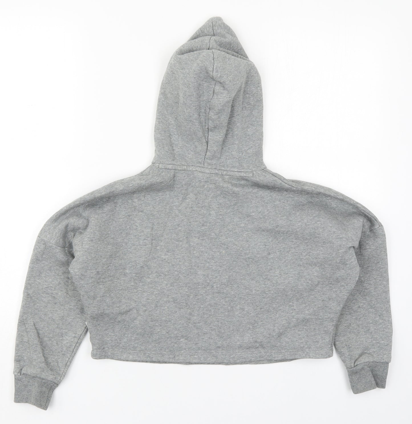 PUMA Girls Grey  Cotton Pullover Hoodie Size 9-10 Years  Pullover