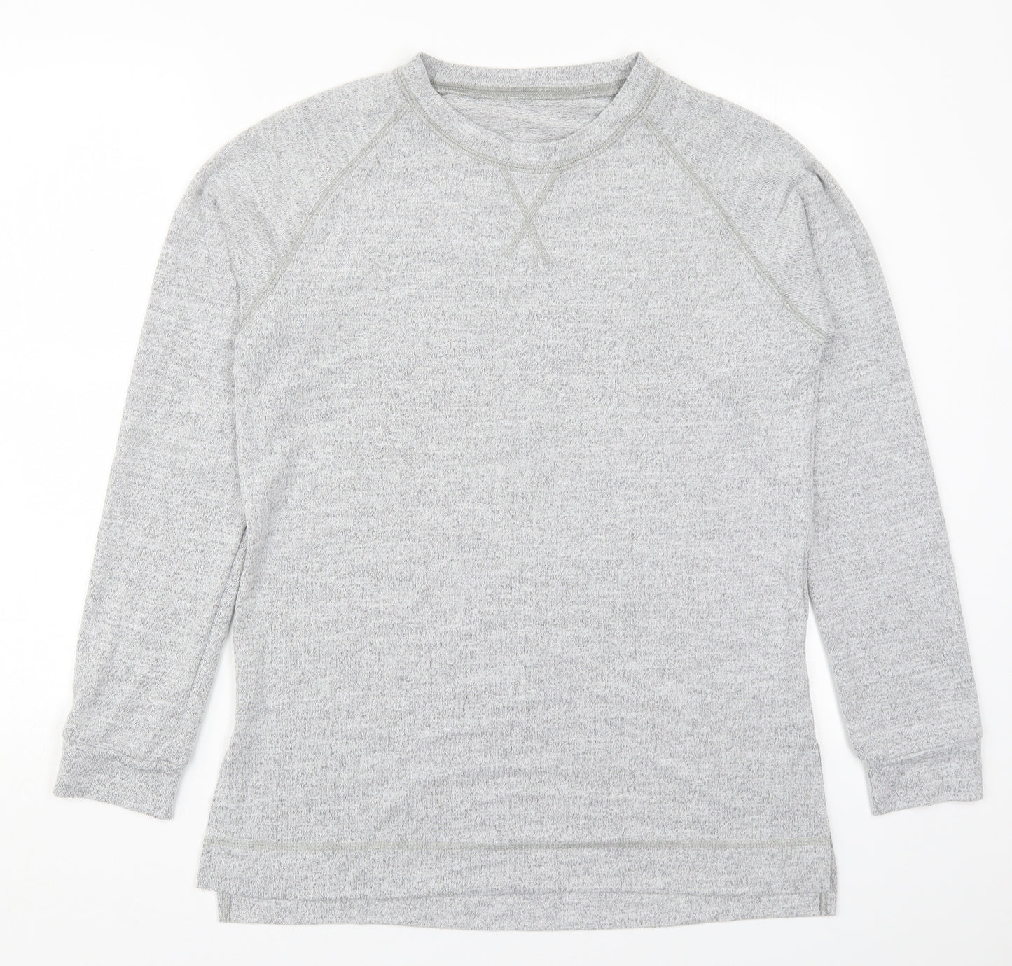 Preworn Womens Grey  Polyester Pullover Sweatshirt Size L  Pullover