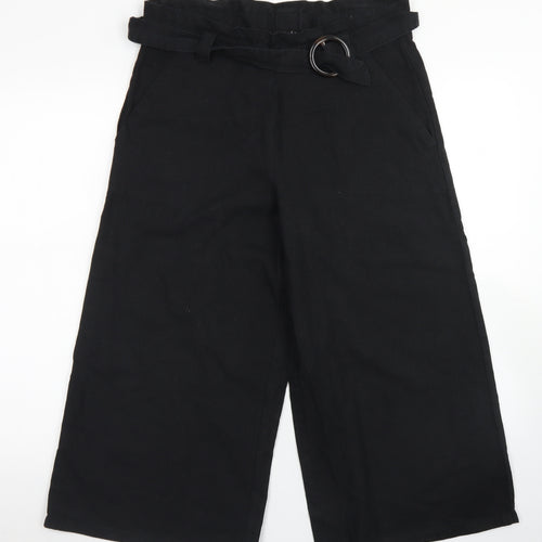 Cotton On Womens Black  Cotton Culotte Shorts Size 6 L20 in Regular