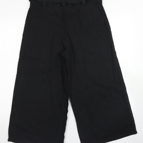 Cotton On Womens Black  Cotton Culotte Shorts Size 6 L20 in Regular