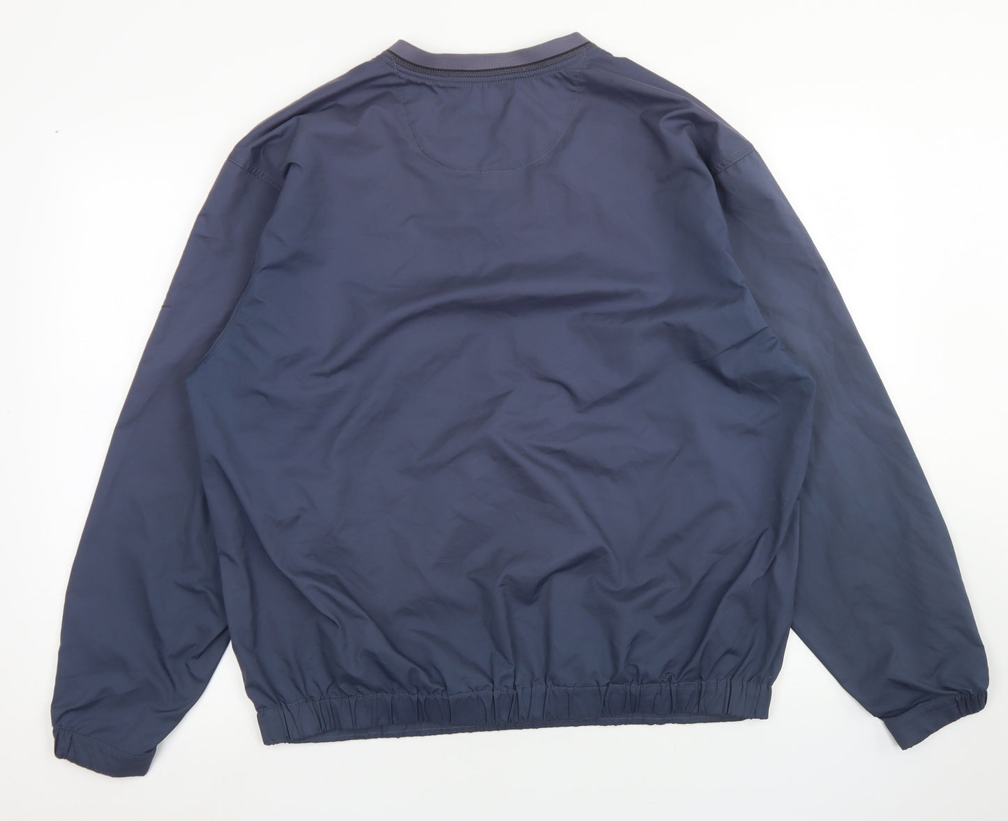 Nike Mens Blue  Polyester Pullover Casual Size M V-Neck