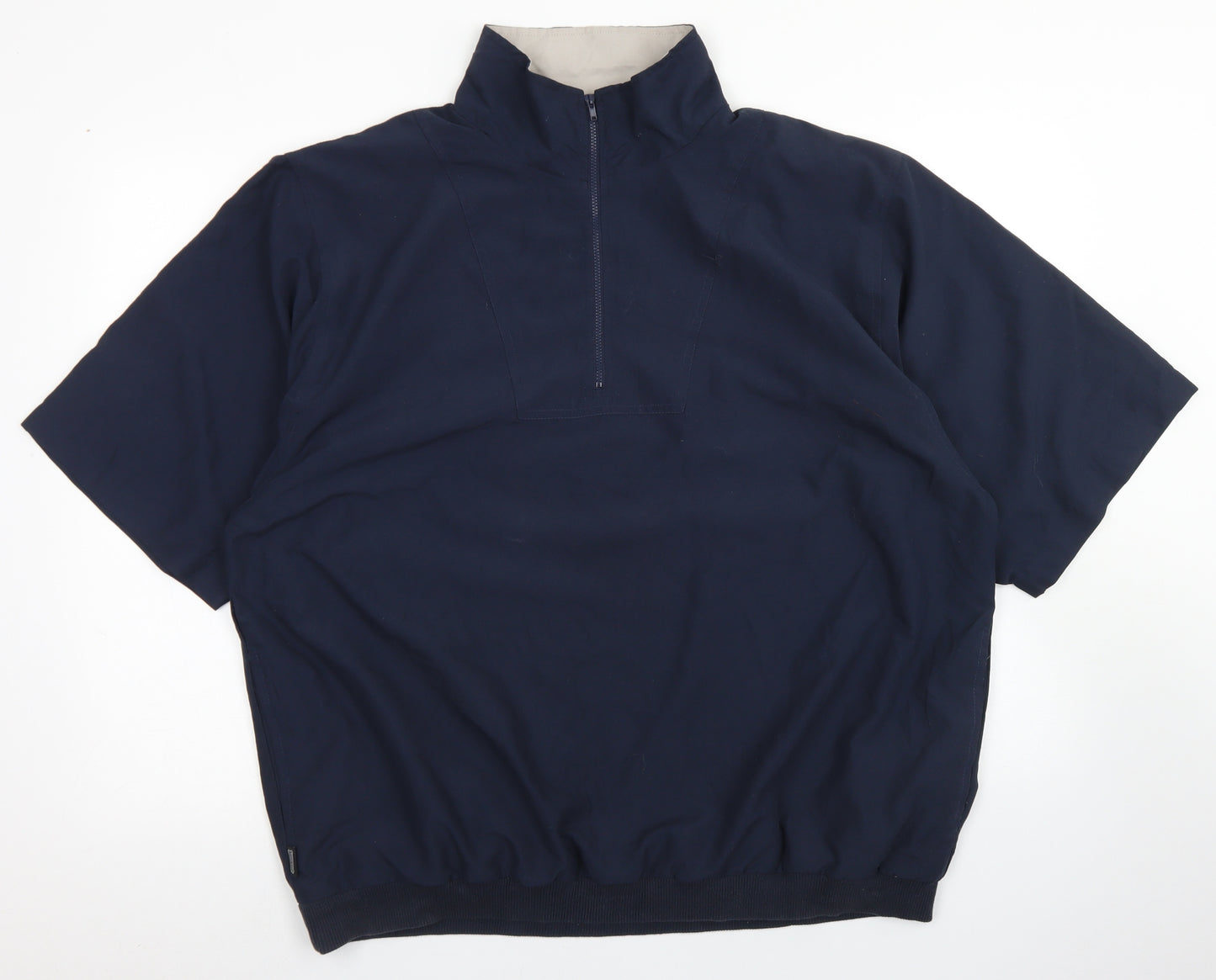 Driza-Bone Mens Blue   Windbreaker Jacket Size L  Zip - Short Sleeve