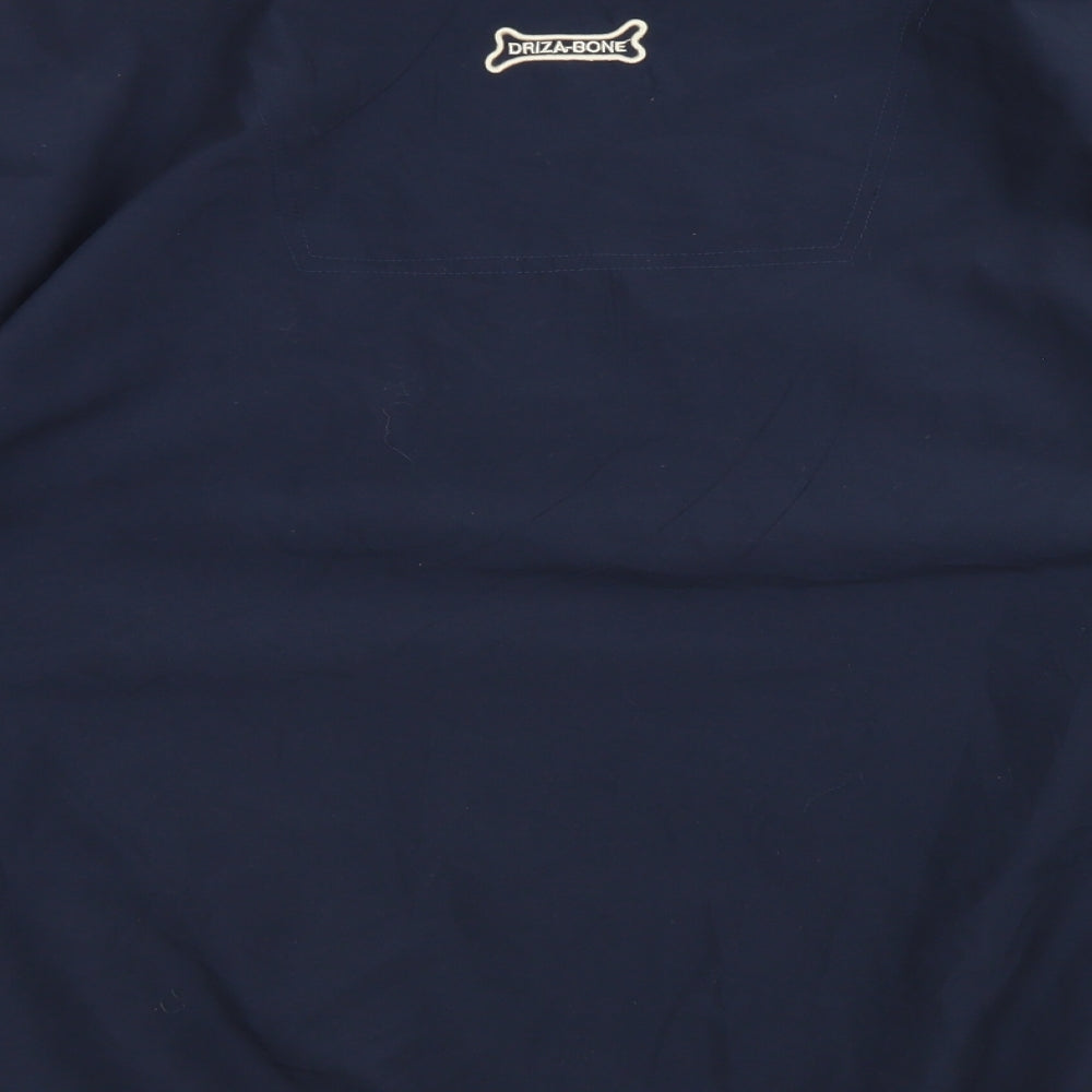 Driza-Bone Mens Blue   Windbreaker Jacket Size L  Zip - Short Sleeve