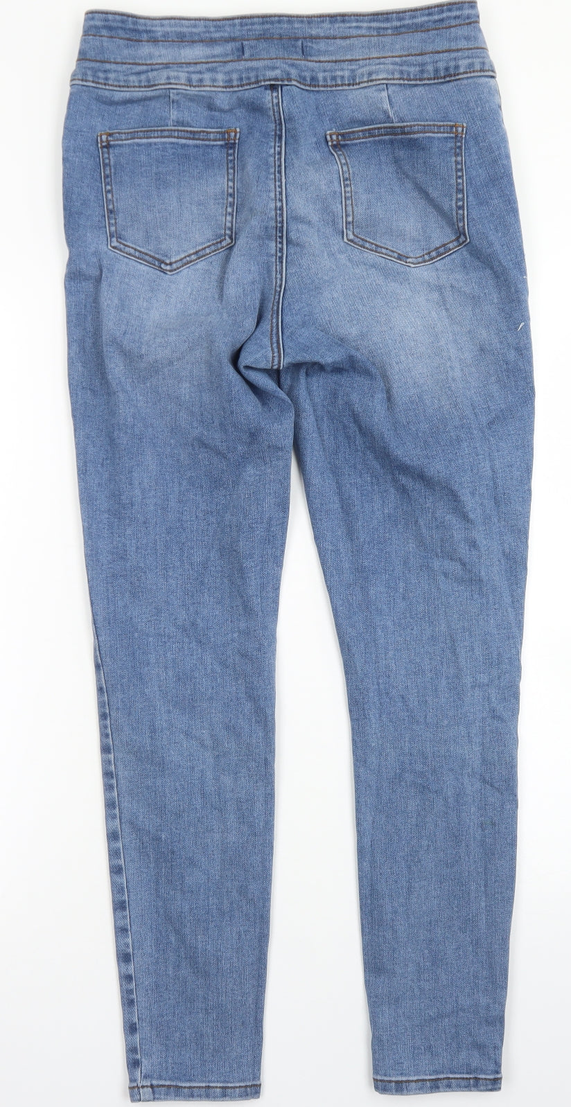 Denim Co Womens Blue  Cotton Skinny Jeans Size 14 L27 in Regular Button