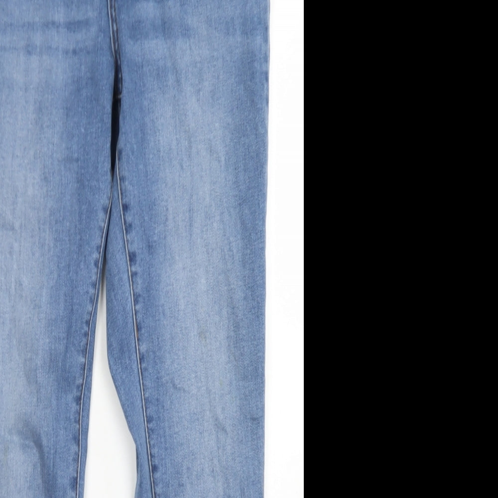 Denim Co Womens Blue  Cotton Skinny Jeans Size 14 L27 in Regular Button